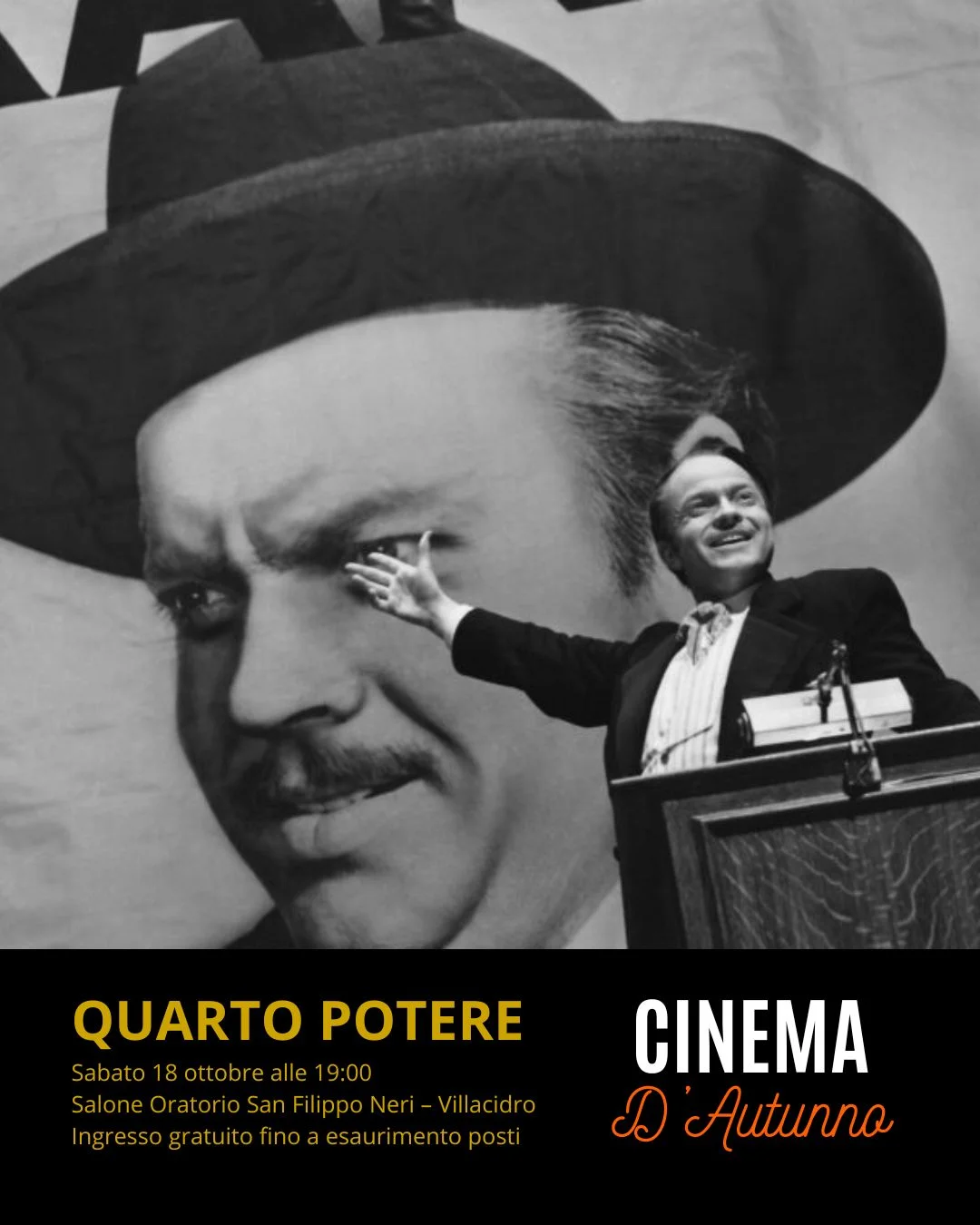 Secondo appuntamento del Cinema d’Autunno a Villacidro.