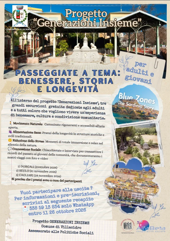 Progetto “Generazioni Insieme”: al via le “Passeggiate a Tema: Benessere, Storia e Longevità”