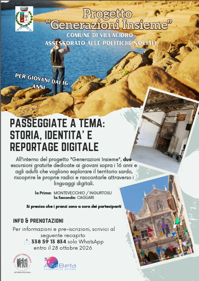 Progetto “Generazioni Insieme”: al via le “Passeggiate a Tema: Storia, Identità e Reportage Digitale”