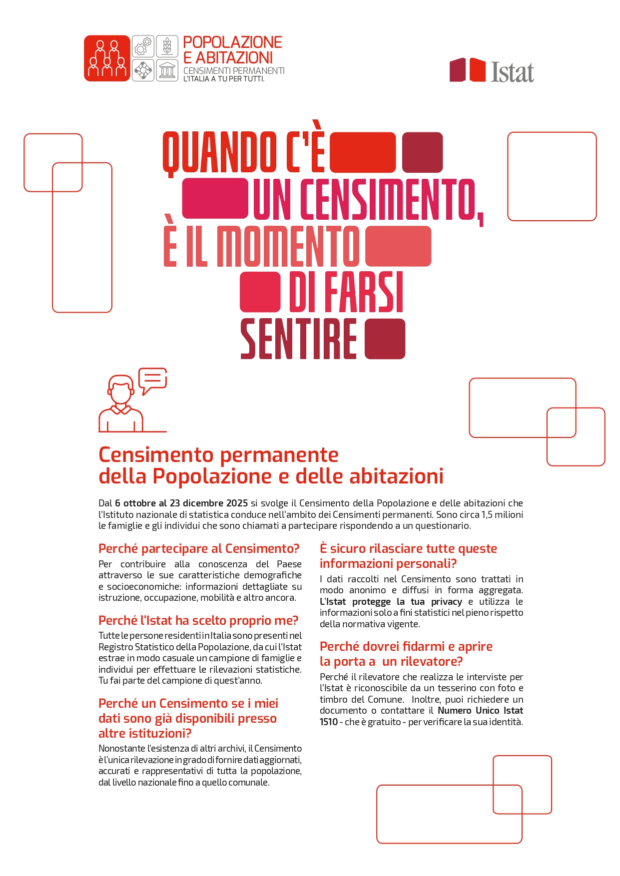 Censimento permanente della Popolazione e delle abitazioni